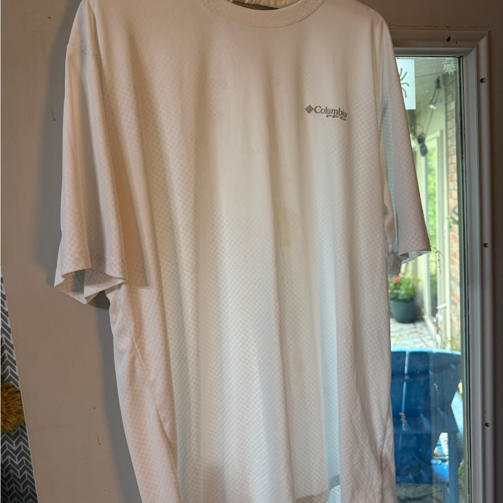 Columbia PFG Sweat activated Cooling Men's White T-Shirt XL
